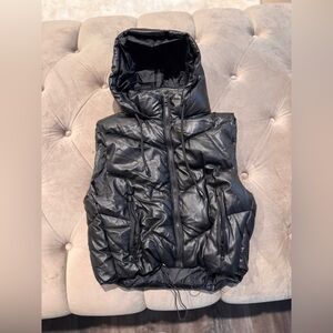 Love Tree Black Quilted Vest